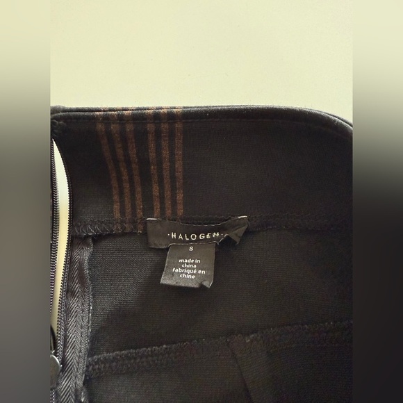 Halogen-Black and Brown-Plaid Mini Skirt-Fall-Classic-Preppy-Size S - Picture 4 of 10